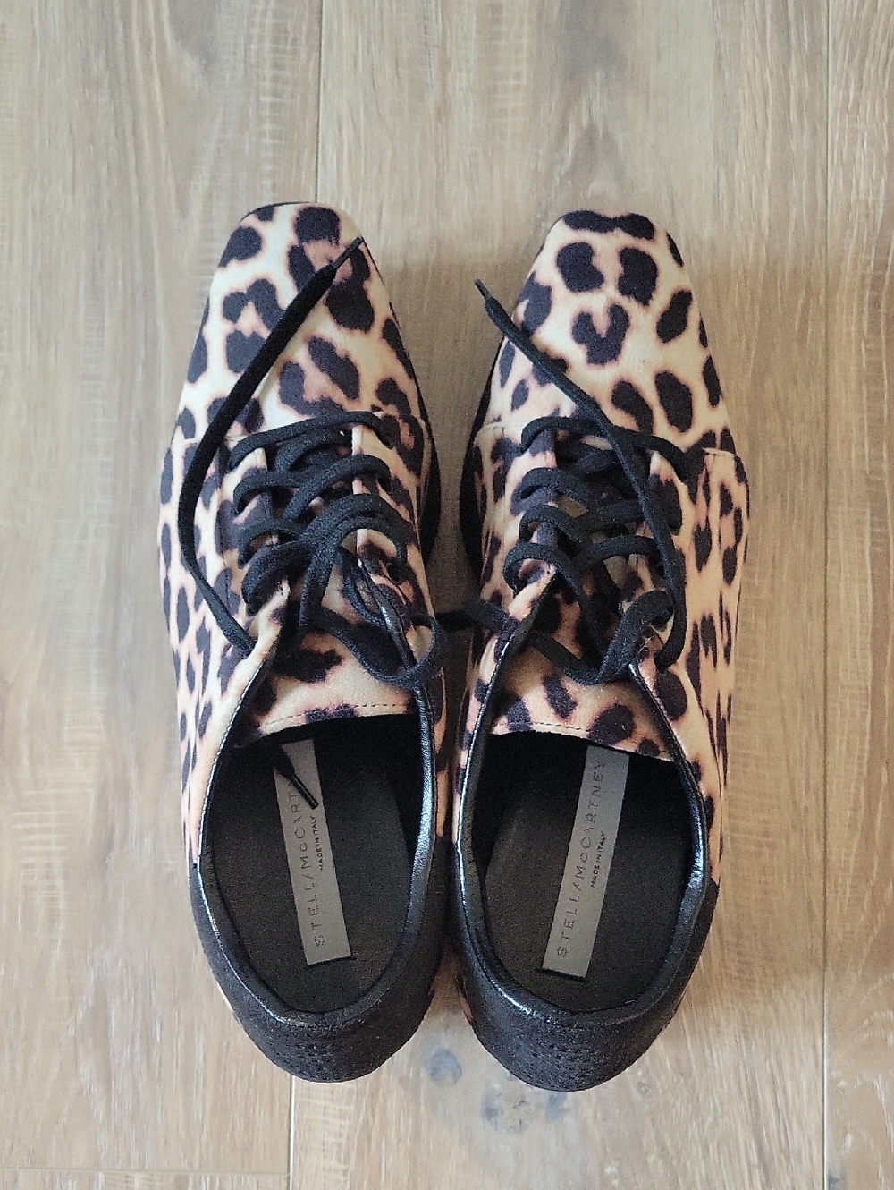 GUC Stella McCartney Elyse Leopard Sneakers Size 41 - Picture 8 of 13